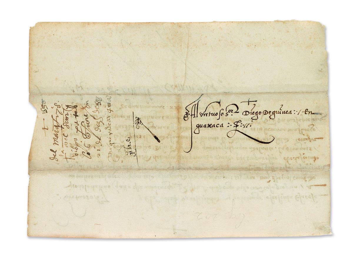 (MEXICO.) Cortés, Hernán. Letter addressed to his assistant, ordering that he offer hospitality to a visiting bishop.